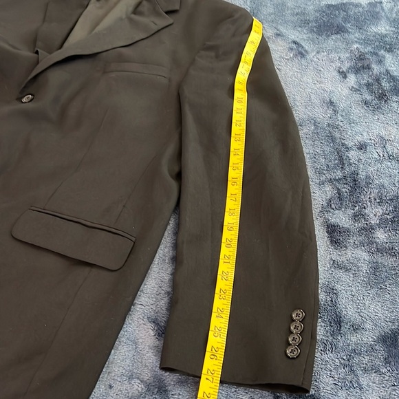 Stafford Men’s Black 100% Worsted Wool Suit Coat Size 48L Pre-owned - Picture 5 of 7
